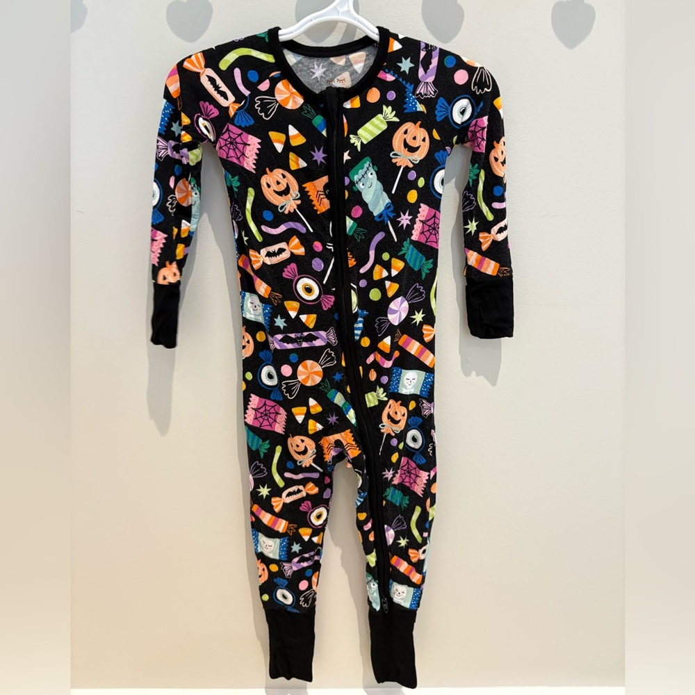 Little Sleepies Zippy in Halloween Candy Print - Bamboo Pajamas